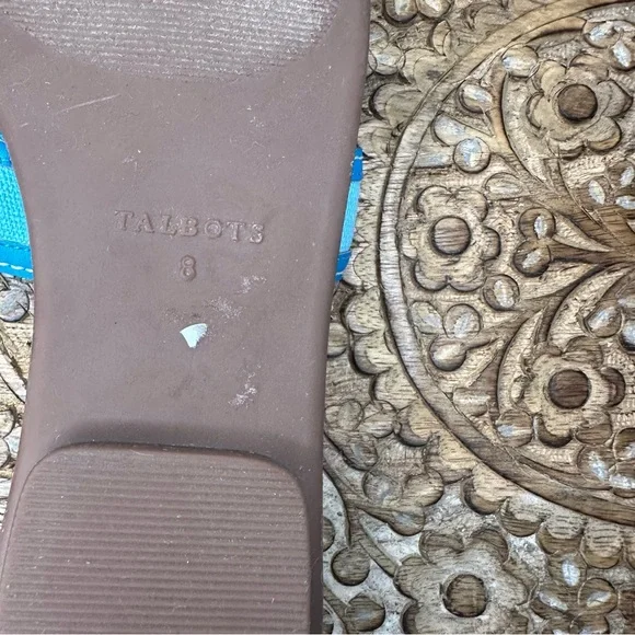Talbots Women’s Hannah Slides Turquoise Sz 8 - Picture 7 of 7